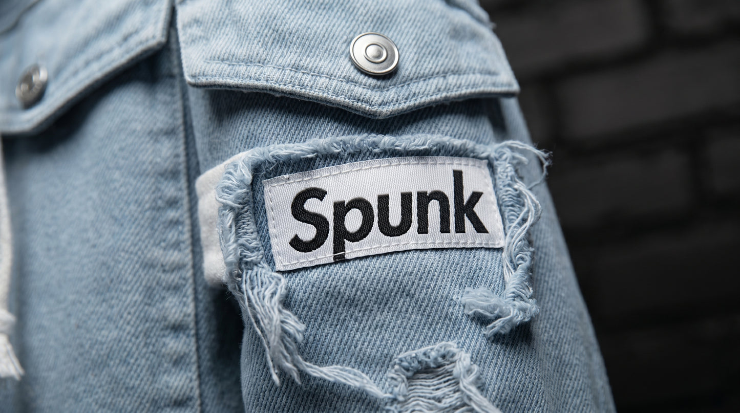 Spunk Classic Washed Denim Hoodie - Light Blue